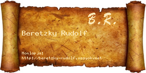 Beretzky Rudolf névjegykártya